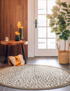 Savannah Sojourn Collection Area Rug - Serengeti Round Brown  lifestyle 83