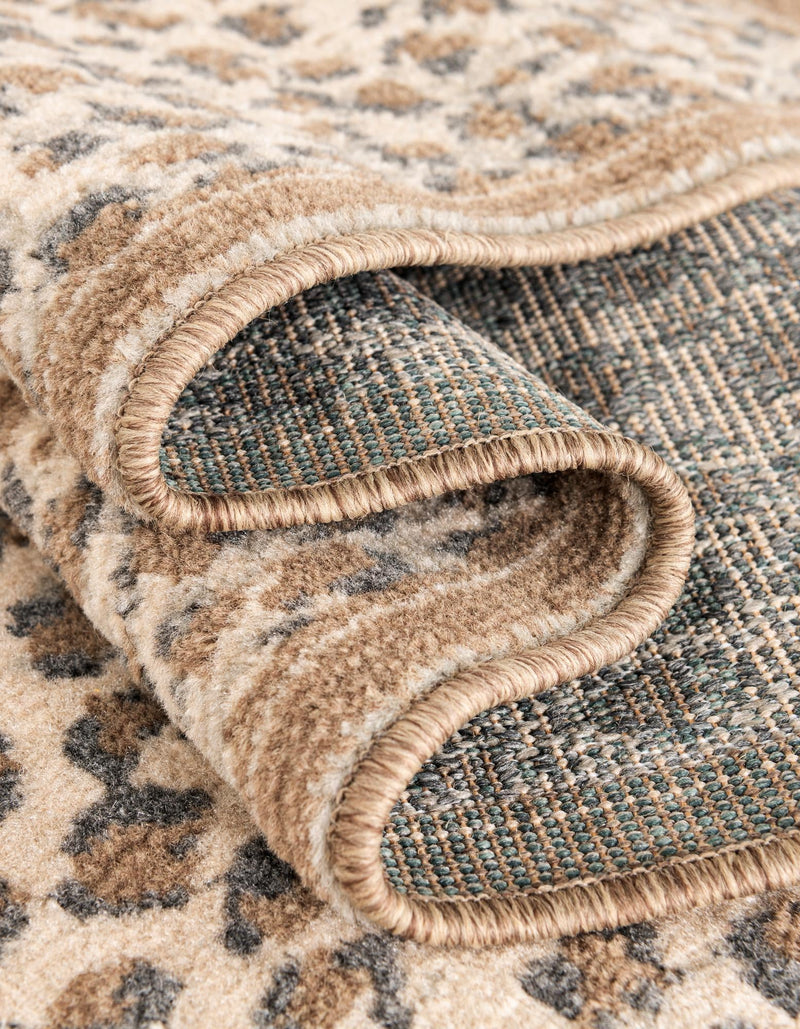 Savannah Sojourn Collection Area Rug - Serengeti Round Brown  lifestyle 155