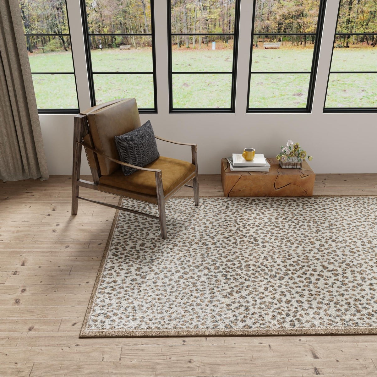 Savannah Sojourn Collection Area Rug - Serengeti Rectangle Brown  lifestyle 35
