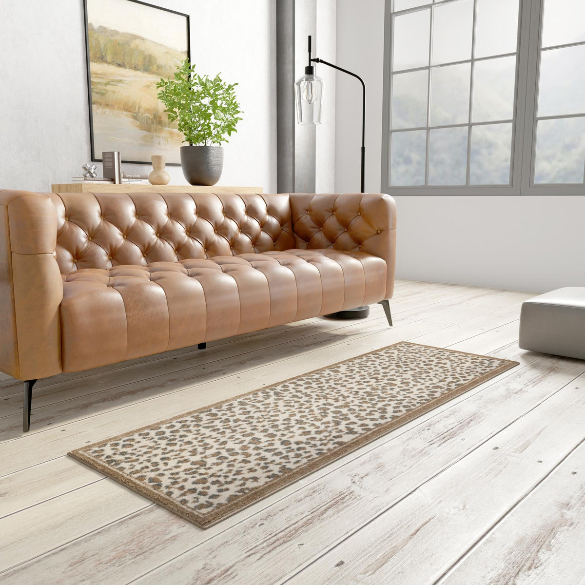 Savannah Sojourn Collection Area Rug - Serengeti Runner Brown  lifestyle 176