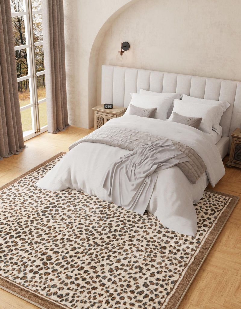 Savannah Sojourn Collection Area Rug - Serengeti Square Brown  lifestyle 81