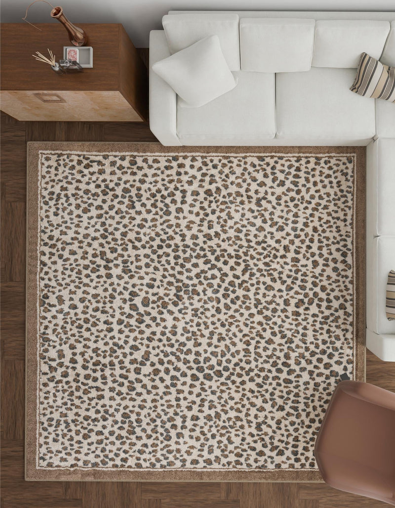 Savannah Sojourn Collection Area Rug - Serengeti Square Brown  lifestyle 151