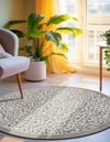 Savannah Sojourn Collection Area Rug - Serengeti Round Gray  lifestyle 76