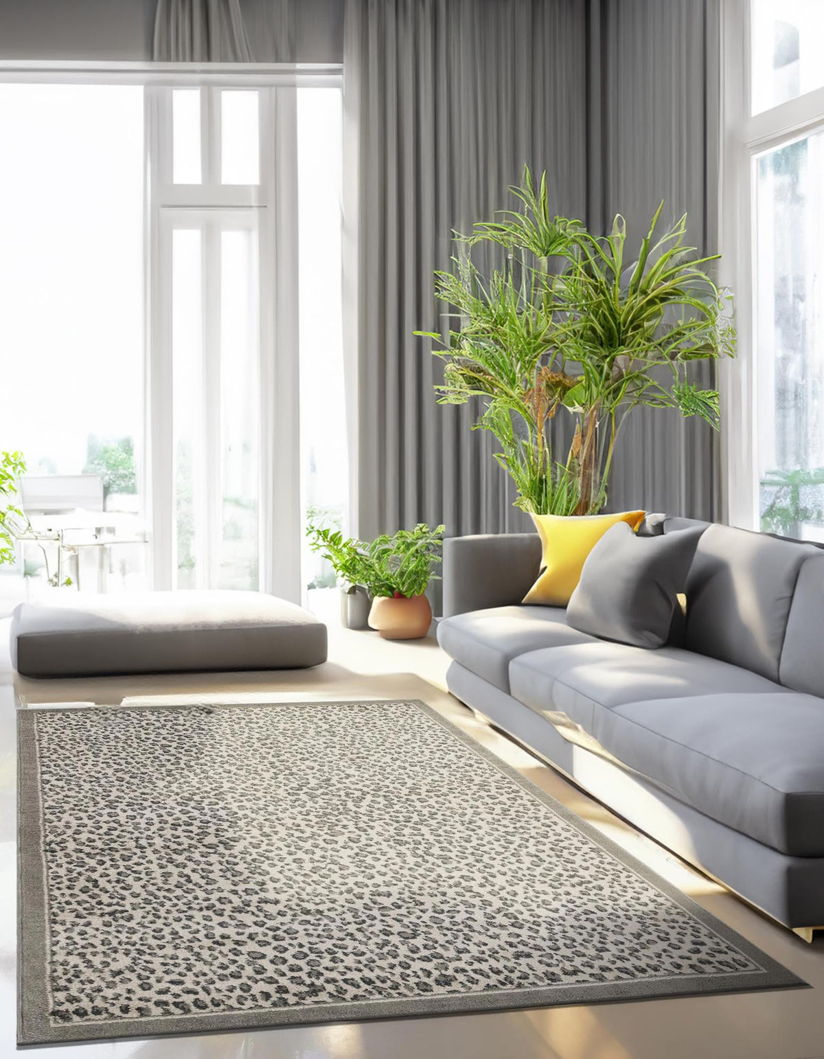 Savannah Sojourn Collection Area Rug - Serengeti Rectangle Gray  lifestyle 8