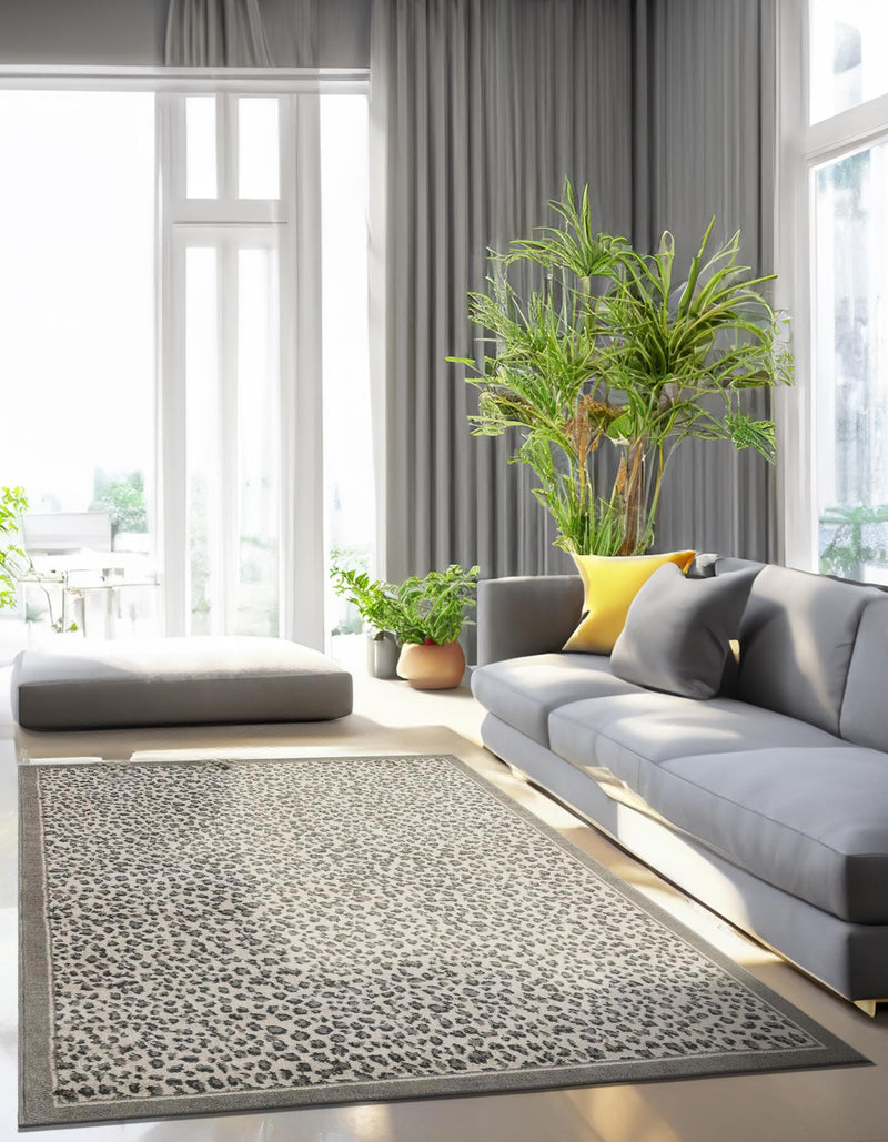 Savannah Sojourn Collection Area Rug - Serengeti Rectangle Gray  lifestyle 8