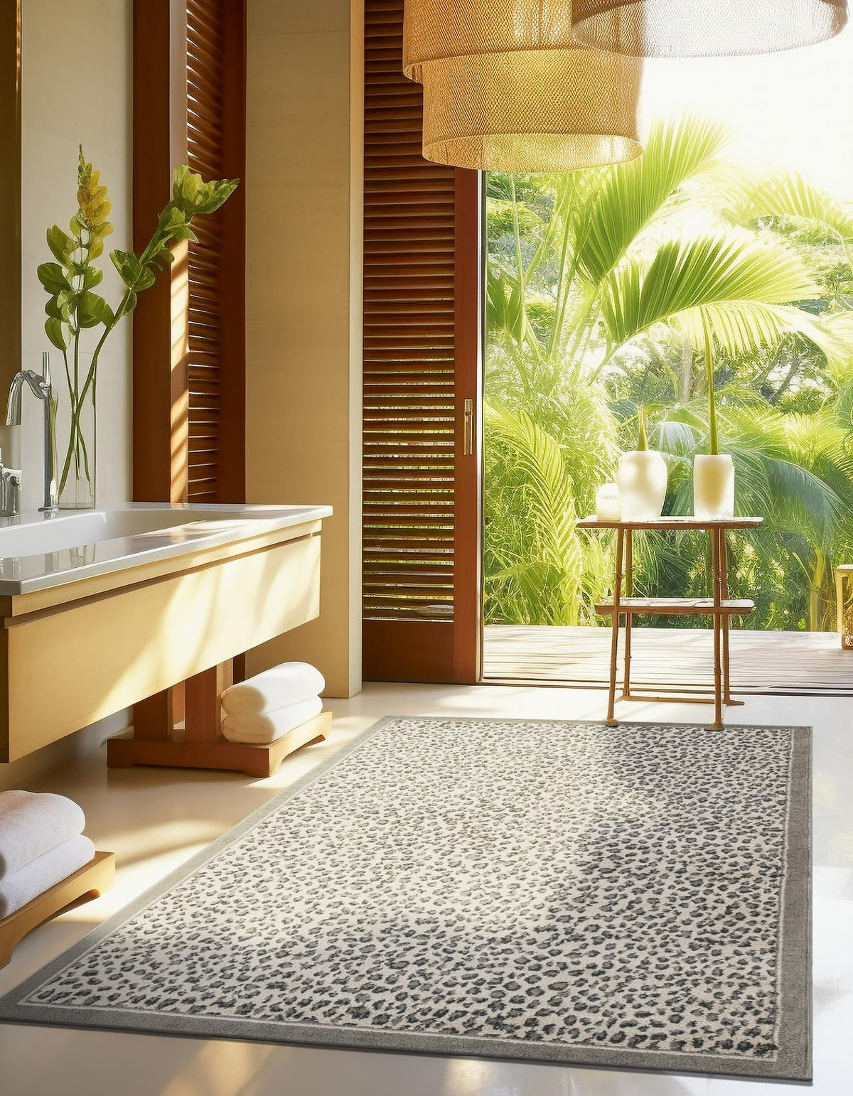 Savannah Sojourn Collection Area Rug - Serengeti Rectangle Gray  lifestyle 17