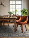 Savannah Sojourn Collection Area Rug - Serengeti Square Gray  lifestyle 77