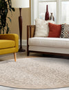 Savannah Sojourn Collection Area Rug - Serengeti Round Ivory  lifestyle 90