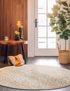 Savannah Sojourn Collection Area Rug - Serengeti Round Ivory  lifestyle 104