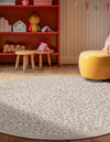 Savannah Sojourn Collection Area Rug - Serengeti Round Ivory  lifestyle 125