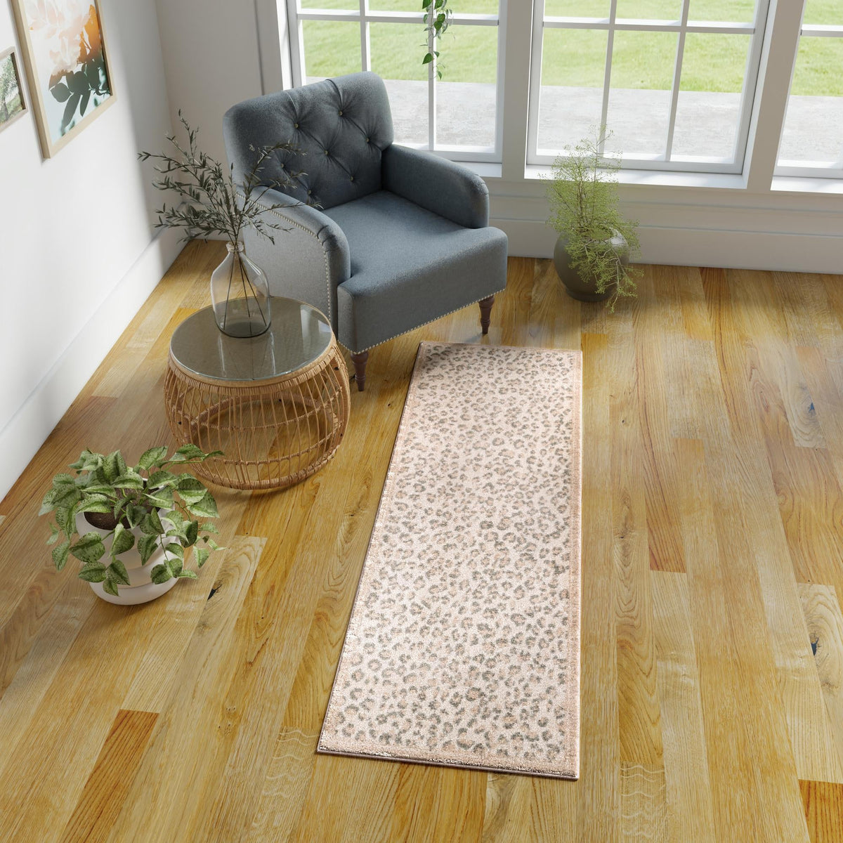 Savannah Sojourn Collection Area Rug - Serengeti Runner Ivory  lifestyle 175