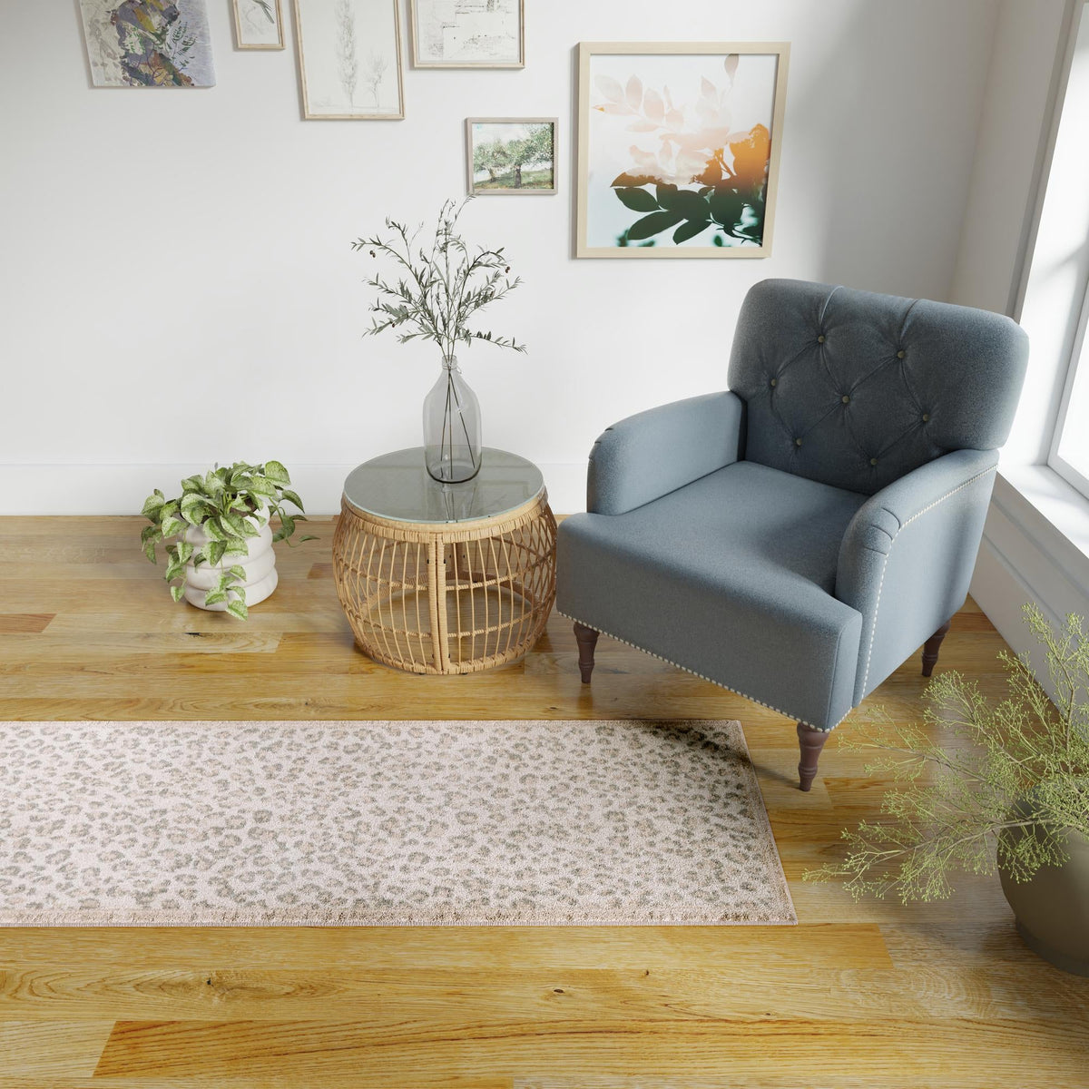 Savannah Sojourn Collection Area Rug - Serengeti Runner Ivory  lifestyle 179