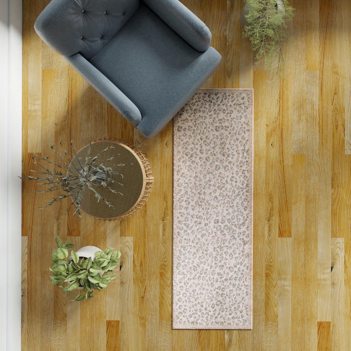 Savannah Sojourn Collection Area Rug - Serengeti Runner Ivory  lifestyle 181