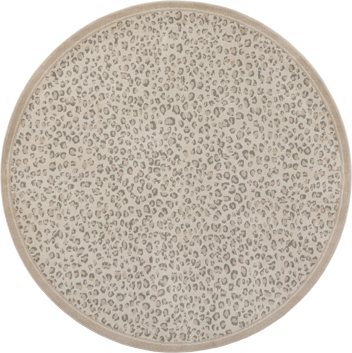 Savannah Sojourn Collection Area Rug - Serengeti Round Ivory  lifestyle 57
