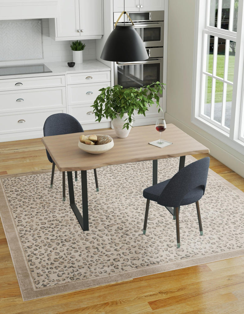 Savannah Sojourn Collection Area Rug - Serengeti Square Ivory  lifestyle 84