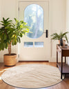 Savannah Sojourn Collection Area Rug -  Kalahari Round Beige and Ivory  lifestyle 67