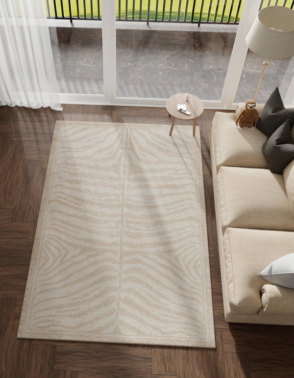 Savannah Sojourn Collection Area Rug -  Kalahari Rectangle Beige and Ivory  lifestyle 4