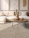 Savannah Sojourn Collection Area Rug -  Kalahari Square Beige and Ivory  lifestyle 74