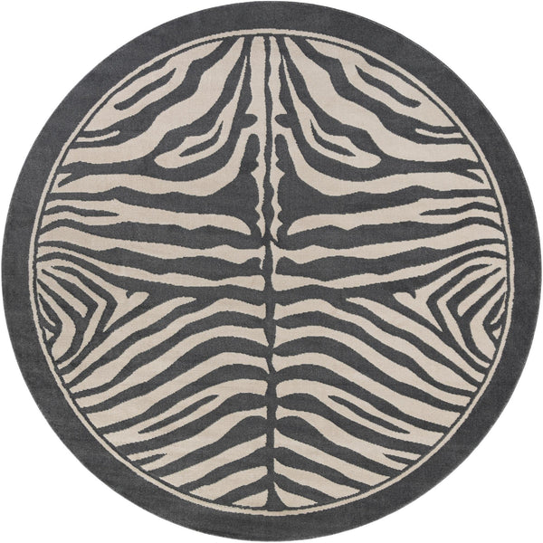 Savannah Sojourn Collection Area Rug -  Kalahari Round Gray and Ivory  lifestyle 39