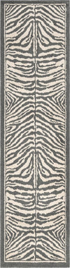 Savannah Sojourn Collection Area Rug -  Kalahari Runner Gray and Ivory  lifestyle 48