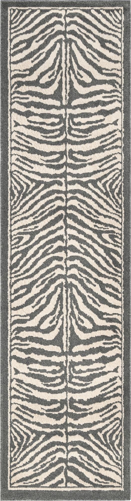Savannah Sojourn Collection Area Rug -  Kalahari Runner Gray and Ivory  lifestyle 48