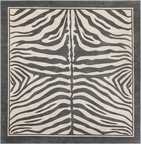 Savannah Sojourn Collection Area Rug -  Kalahari Square Gray and Ivory  lifestyle 40