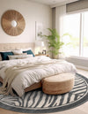 Savannah Sojourn Collection Area Rug -  Kalahari Round Gray and Ivory  lifestyle 49