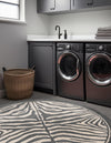 Savannah Sojourn Collection Area Rug -  Kalahari Round Gray and Ivory  lifestyle 54