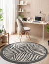 Savannah Sojourn Collection Area Rug -  Kalahari Round Gray and Ivory  lifestyle 71