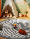 Savannah Sojourn Collection Area Rug -  Kalahari Round Gray and Ivory  lifestyle 74