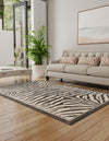 Savannah Sojourn Collection Area Rug -  Kalahari Rectangle Gray and Ivory  lifestyle 5