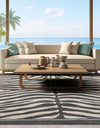 Savannah Sojourn Collection Area Rug -  Kalahari Square Gray and Ivory  lifestyle 60