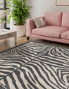 Savannah Sojourn Collection Area Rug -  Kalahari Square Gray and Ivory  lifestyle 72