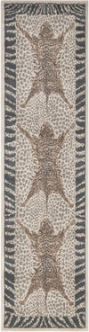 Savannah Sojourn Collection Area Rug -  Masai Runner Gray and Ivory  lifestyle 21