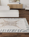 Savannah Sojourn Collection Area Rug -  Masai Rectangle Gray and Ivory  lifestyle 4