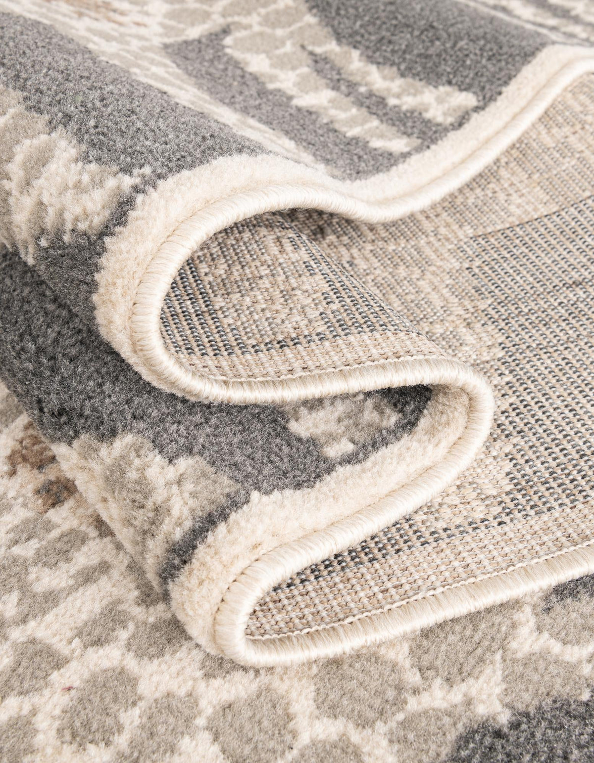 Savannah Sojourn Collection Area Rug -  Masai Rectangle Gray and Ivory  lifestyle 13