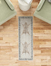 Savannah Sojourn Collection Area Rug -  Masai Runner Gray and Ivory  lifestyle 76