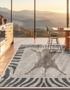 Savannah Sojourn Collection Area Rug -  Masai Square Gray and Ivory  lifestyle 31