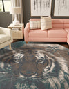 Savannah Sojourn Collection Area Rug -  Okavango Round Multi  lifestyle 24
