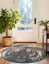 Savannah Sojourn Collection Area Rug -  Okavango Round Multi  lifestyle 30