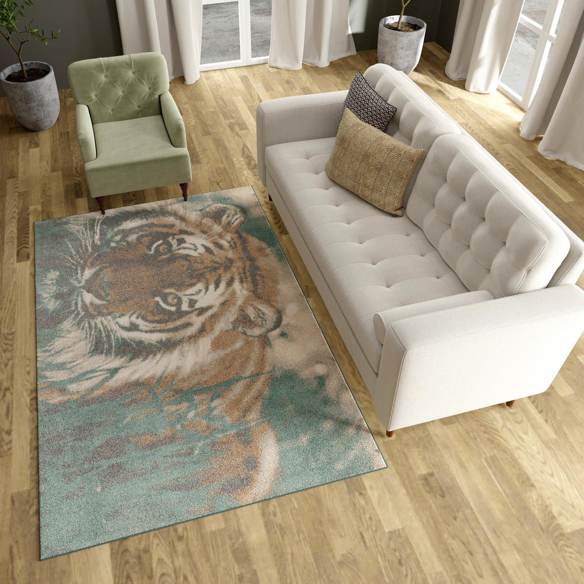 Savannah Sojourn Collection Area Rug -  Okavango Rectangle Multi  lifestyle 15