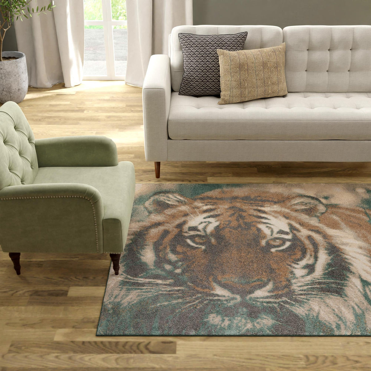 Savannah Sojourn Collection Area Rug -  Okavango Rectangle Multi  lifestyle 17