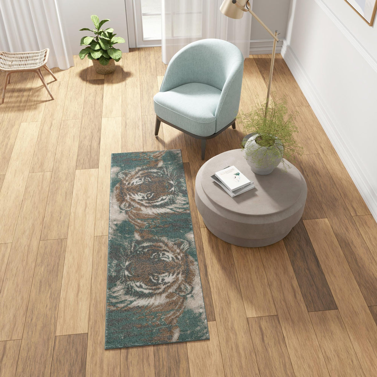 Savannah Sojourn Collection Area Rug -  Okavango Runner Multi  lifestyle 75