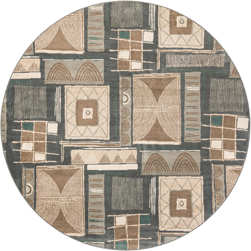 Savannah Sojourn Collection Area Rug -  Tsavo Round Multi  lifestyle 18