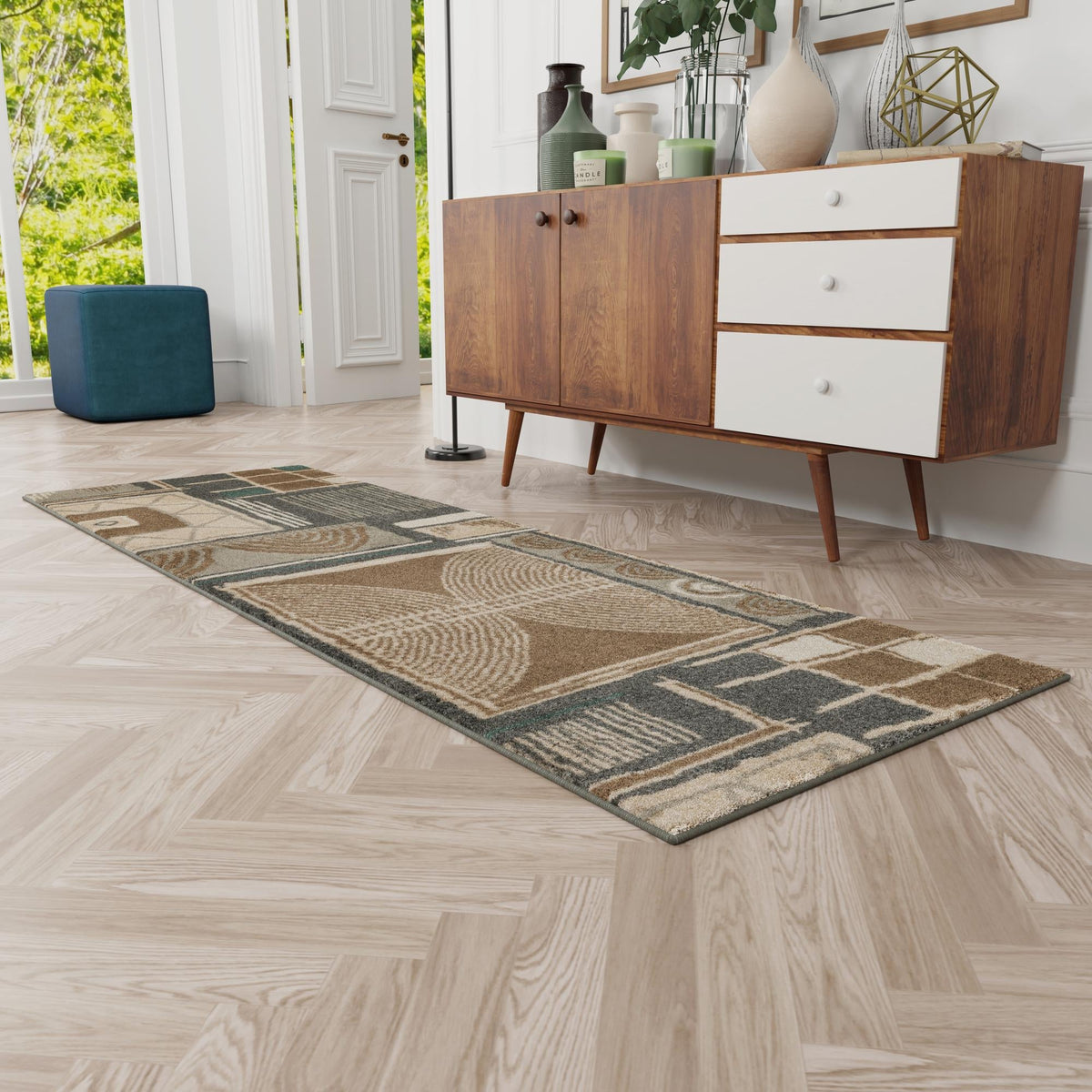 Savannah Sojourn Collection Area Rug -  Tsavo Runner Multi  lifestyle 76