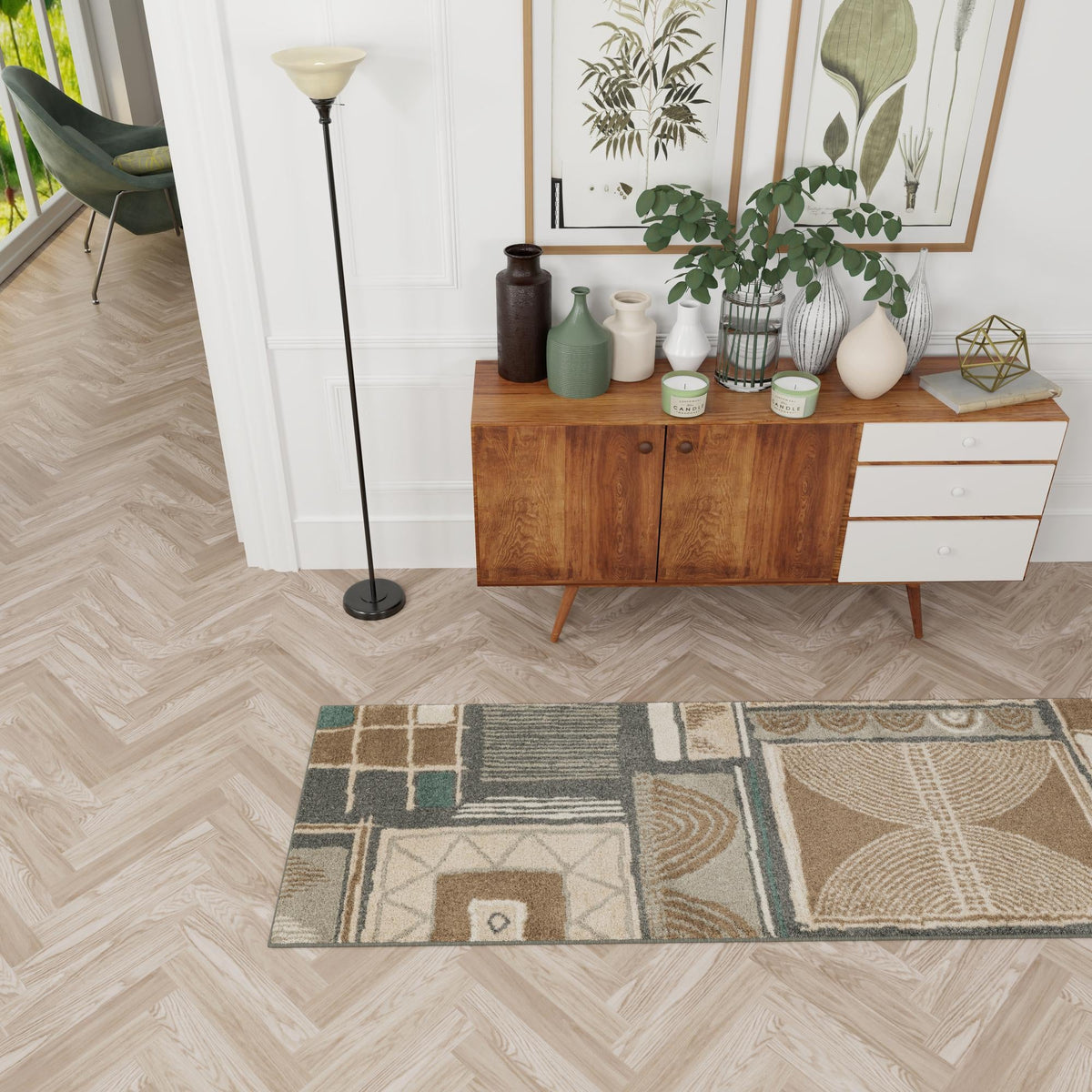 Savannah Sojourn Collection Area Rug -  Tsavo Runner Multi  lifestyle 77