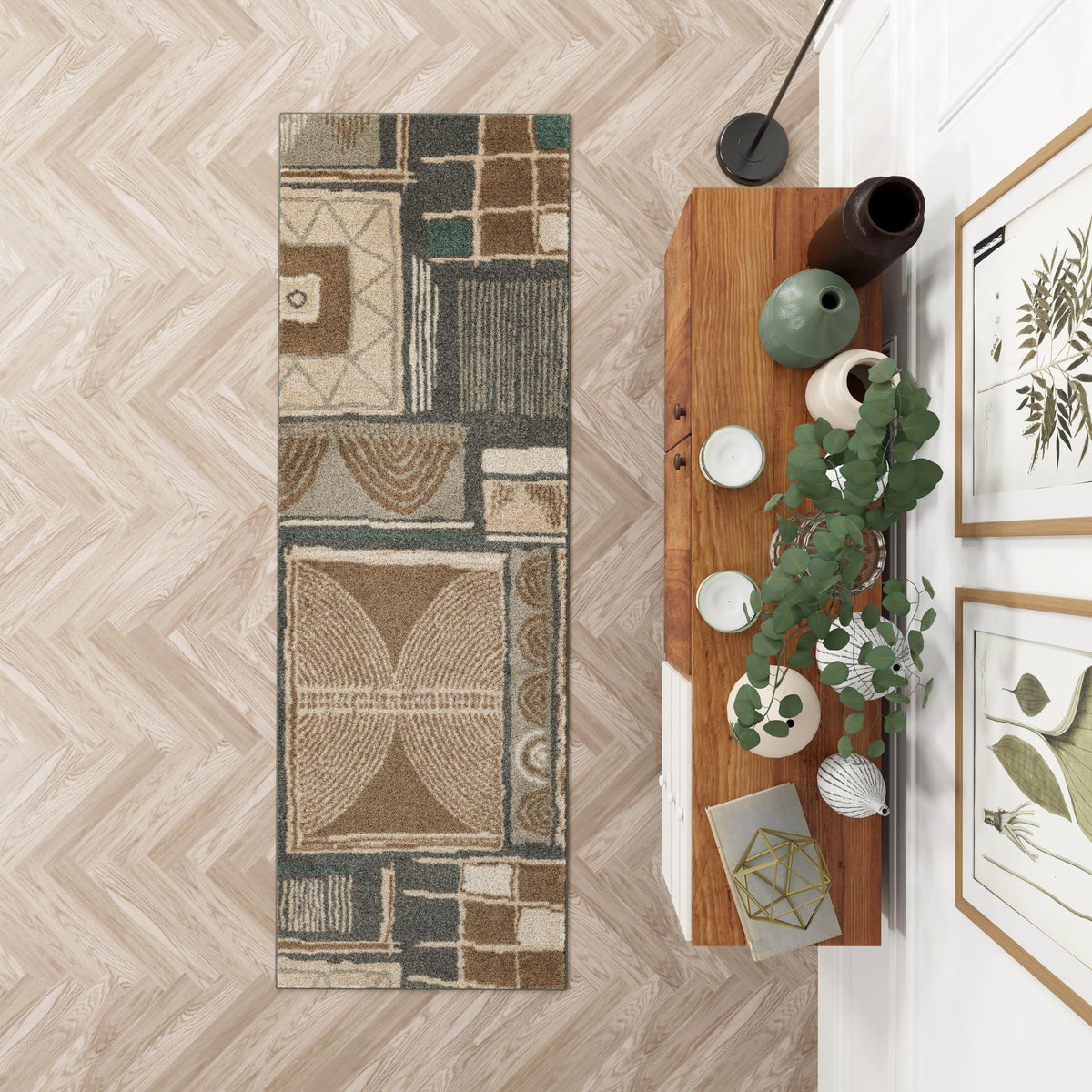 Savannah Sojourn Collection Area Rug -  Tsavo Runner Multi  lifestyle 78