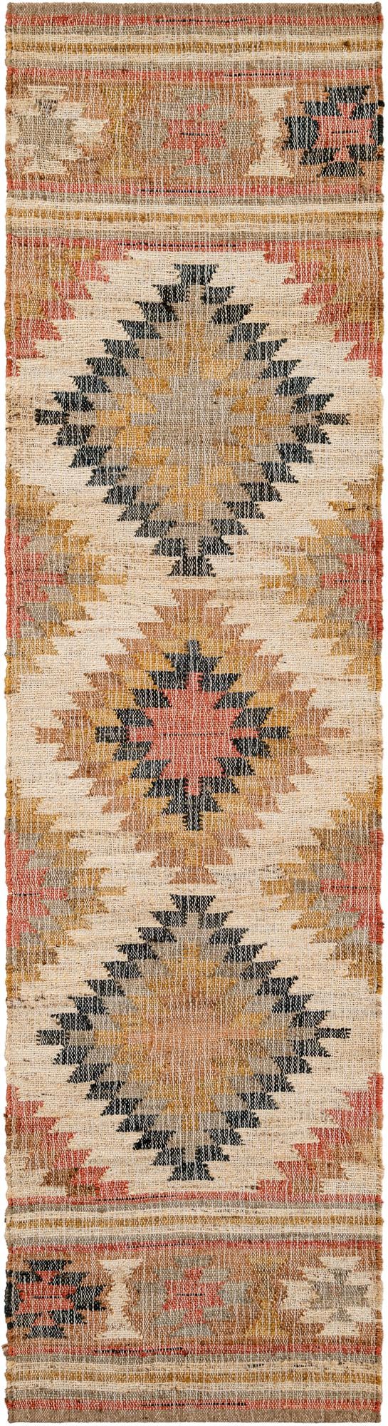 Desert Weave Jute Collection Area Rug - Sahara Runner Multi  lifestyle 22