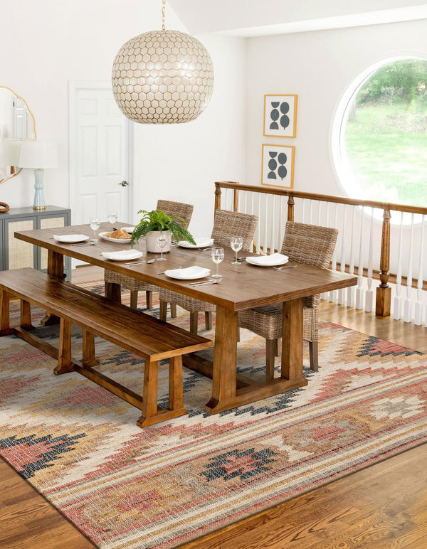 Desert Weave Jute Collection Area Rug - Sahara Rectangle Multi  lifestyle 5