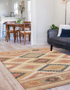 Desert Weave Jute Collection Area Rug - Sahara Rectangle Multi  lifestyle 6